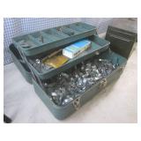 (A-3) Vintage 19" Metal Tool Box an...
