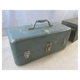 (A-3) Vintage 19" Metal Tool Box an...