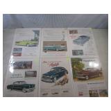 (EC1) 10 Vintage Magazine Car Ads S...