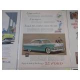 (EC1) 10 Vintage Magazine Car Ads S...