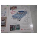 (EC1) 10 Vintage Magazine Car Ads S...