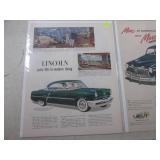 (EC1) 10 Vintage Magazine Car Ads S...