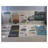 (EC1) 10 Vintage Magazine Car Ads S...