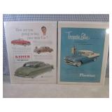 (EC1) 10 Vintage Magazine Car Ads S...