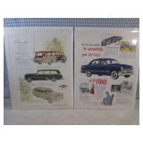 (EC1) 10 Vintage Magazine Car Ads S...