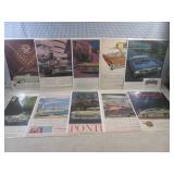 (EC1) 10 Vintage Magazine Car Ads S...