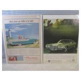 (EC1) 10 Vintage Magazine Car Ads S...