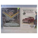 (EC1) 10 Vintage Magazine Car Ads S...