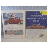 (EC1) 10 Vintage Magazine Car Ads S...