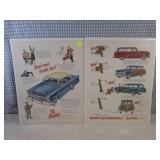 (EC1) 10 Vintage Magazine Car Ads S...