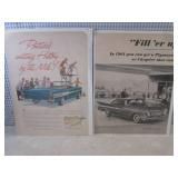 (EC1) 10 Vintage Magazine Car Ads S...