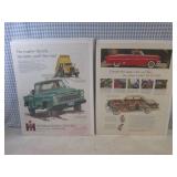 (EC1) 10 Vintage Magazine Car Ads S...