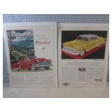 (EC1) 10 Vintage Magazine Car Ads S...