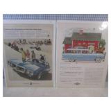 (EC1) 10 Vintage Magazine Car Ads S...