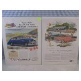 (EC1) 10 Vintage Magazine Car Ads S...