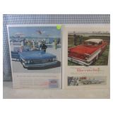 (EC1) 10 Vintage Magazine Car Ads S...