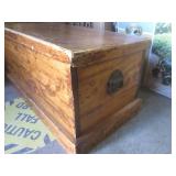 (BR3) Vintage Wood Chest Bench - 35...