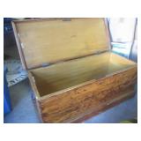 (BR3) Vintage Wood Chest Bench - 35...