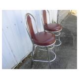 (RMC) Pair of Vintage Metal Stools ...