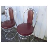 (RMC) Pair of Vintage Metal Stools ...