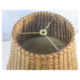 (EW3) Vintage Hand-Woven Rattan Lam...