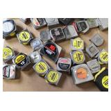 Collection of 40 Assorted Tape Measures Various Brands and Sizes