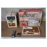 Sears Craftsman Router and Sabre Saw Table with Heavy Duty Power Router and Accessories