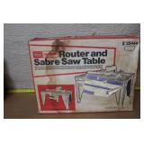 Sears Craftsman Router and Sabre Saw Table with Heavy Duty Power Router and Accessories
