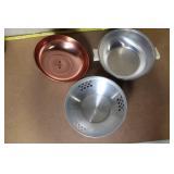 Proctor-Silex Drip Coffeemaker, Sunbeam Toaster Model 3910, and Metal Roasting Pan