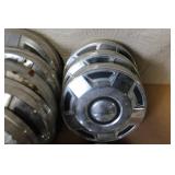 Collection of Vintage Metal Hubcaps and Wheel Covers Assorted Styles