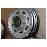 Collection of Vintage Metal Hubcaps and Wheel Covers Assorted Styles
