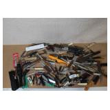 Large Assortment of Vintage and Modern Pocket Knives and Straight Razors
