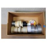 Assorted Tape Rolls Including Duct, Electrical, and Masking Tape