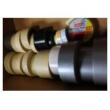 Assorted Tape Rolls Including Duct, Electrical, and Masking Tape