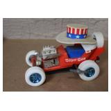 Collection of 6 Vintage Toy Vehicles - Cars, Truck, Plane, Boat, Snowmobile