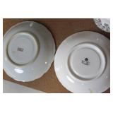 Mixed Kitchenware Collection with Vintage Teacups, Measuring Cups, Knives, Mugs, and Glassware