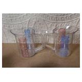 Mixed Kitchenware Collection with Vintage Teacups, Measuring Cups, Knives, Mugs, and Glassware