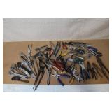 Large Lot of Mixed Adjustable Wrenches and Pliers