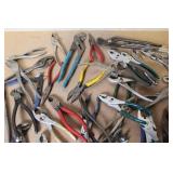 Large Lot of Mixed Adjustable Wrenches and Pliers