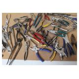 Large Lot of Mixed Adjustable Wrenches and Pliers