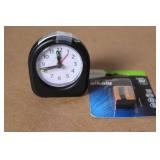 Assorted Alarm Clocks and La Crosse Atomic Wall Clock Set