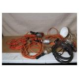 Lot of 6 Vintage Trouble Lights and Extension Cords Assortment
