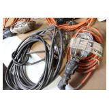 Lot of 6 Vintage Trouble Lights and Extension Cords Assortment