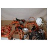 Lot of 6 Vintage Trouble Lights and Extension Cords Assortment