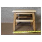 Wooden Step Stool with Handle Cutout