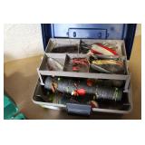 Collection of 4 Fishing Tackle Boxes with Lures, Floats, and Accessories