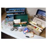 Collection of 4 Fishing Tackle Boxes with Lures, Floats, and Accessories