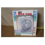 Lot of 3 Fans Including Holmes 10 Inch Box Fan, Honeywell Box Fan, and Sunbeam Heater Fan
