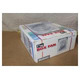 Lot of 3 Fans Including Holmes 10 Inch Box Fan, Honeywell Box Fan, and Sunbeam Heater Fan