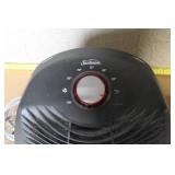 Lot of 3 Fans Including Holmes 10 Inch Box Fan, Honeywell Box Fan, and Sunbeam Heater Fan